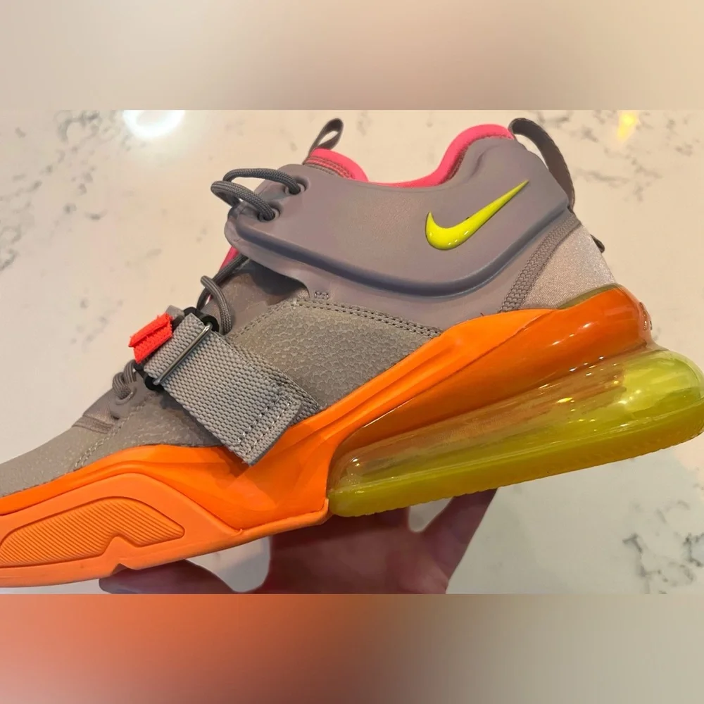 Nike Air Forcé 270 Men’s SZ.13 Sherbert Gray/Orange Shoes AH6772-007 New_13